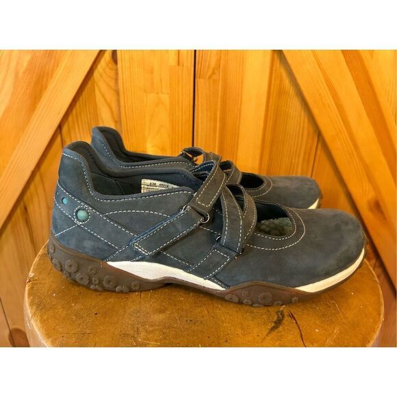 Timberland Smart Comfort System Shoes Blue Suede Leather Sneakers Woman Size 8.5 - Picture 1 of 8